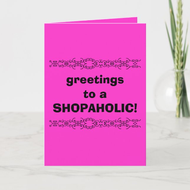 shopaholic Grußkarte Karte (Vorderseite)
