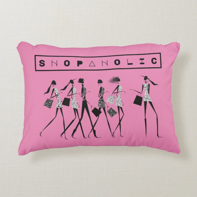Shopaholic Throw Kissen (Vorderseite)