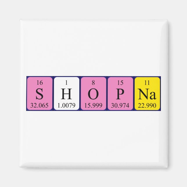 Shopna Periodenmagnet Magnet (Vorne)