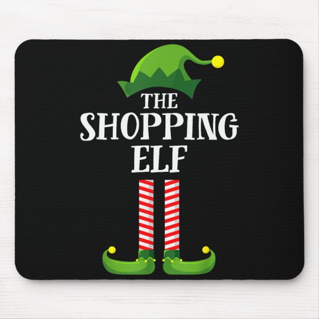 Shopng Elf Matching Family Group Christmas Party P Mousepad (Vorne)