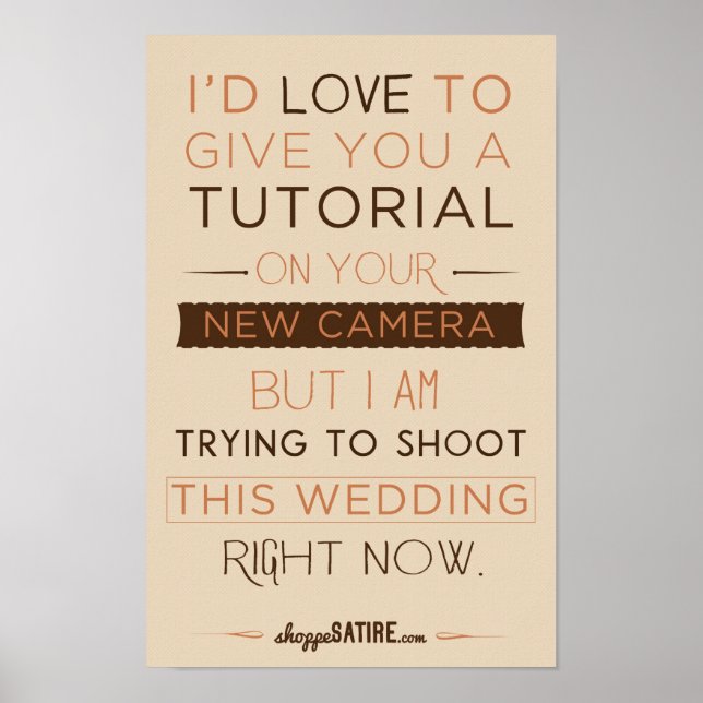 Shoppe Satire - Humor for Photographers Poster (Vorne)