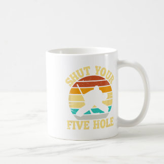 Shoppen Sie Ihre fünf Hole Funny Ice Hockey Goalie Kaffeetasse