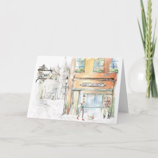 shopping à paris carte de voeux (Devant)