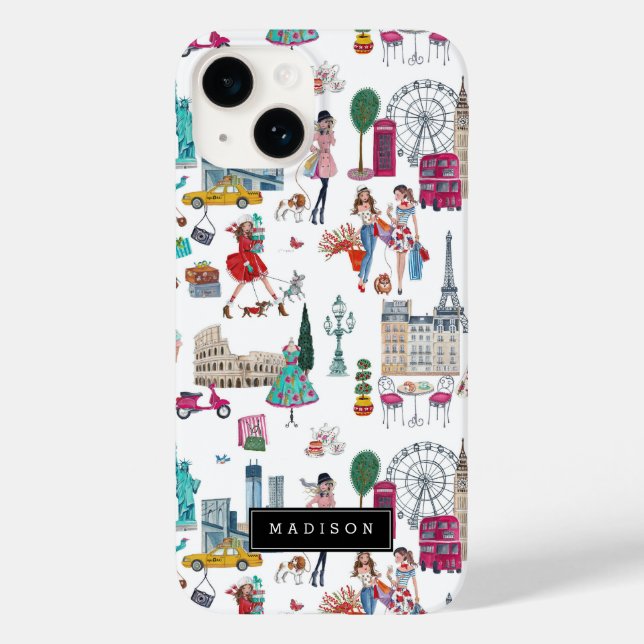 Shopping City Girl Illustration Muster title_seo2 (Rückseite)