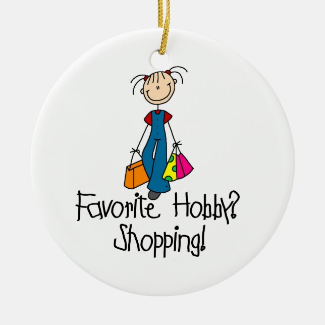 Shopping Favorite Hobby Keramik Ornament (Vorne)