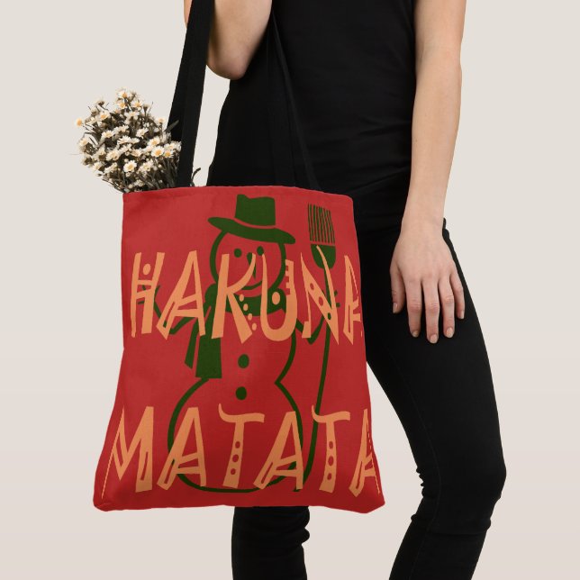 Shopping Für Weihnachten Snowman Hakuna Matata Sti Tasche (Von Nahem)