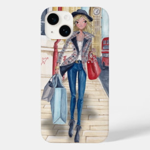 Shopping Girl in London City   Fall Iphone 6 Case-Mate iPhone 14 Hülle