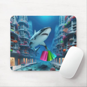 Shopping in einer Unterwasserstadt Mousepad