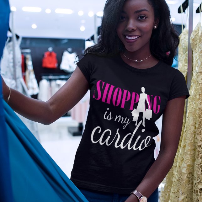 Shopping ist meine Cardio Graphic Print (v2) T-Shirt (Von Creator hochgeladen)
