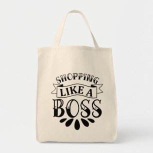 Shopping Like A Boss Typografie Tragetasche