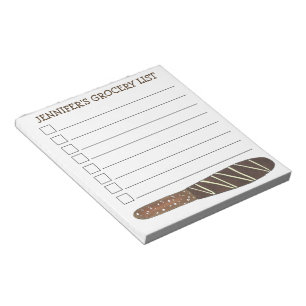 Shopping List für Schokoladensuppe Notizblock