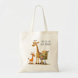 Shopping mit Giraffe | TierPrint | CARTOON Tragetasche