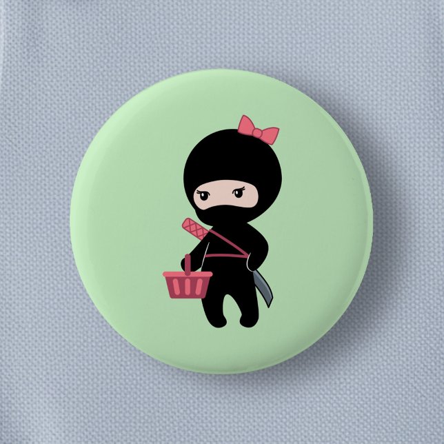 Shopping Ninja Girl auf Green Button (Von Creator hochgeladen)