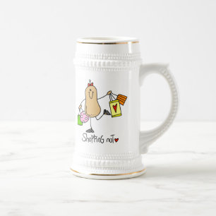 Shopping Nut T-Shirts und Geschenke Bierglas