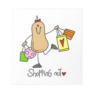 Shopping Nut T-Shirts und Geschenke Notizblock