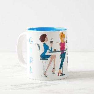 SHOPPING QUEEN COLLECTION CAFÉ MUG à deux tons