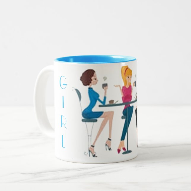 SHOPPING QUEEN COLLECTION CAFÉ MUG à deux tons (Devant gauche)