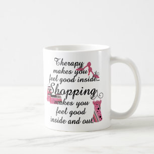 Shopping Therapy Pink Fashion Kaffeetasse