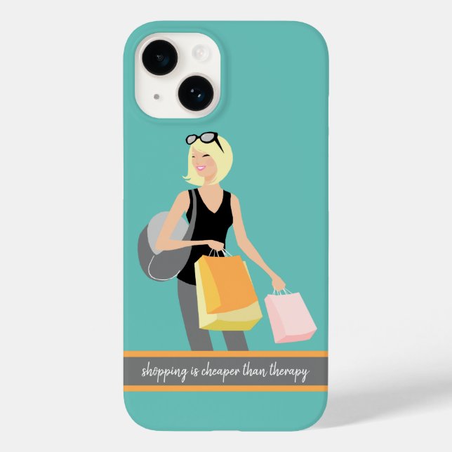 Shopping vs Therapy Phone Case (Rückseite)