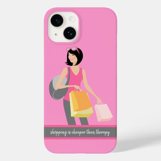 Shopping vs Therapy Phone Case (Rückseite)