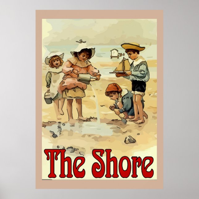 Shore Kids Vintag Style Poster (Vorne)
