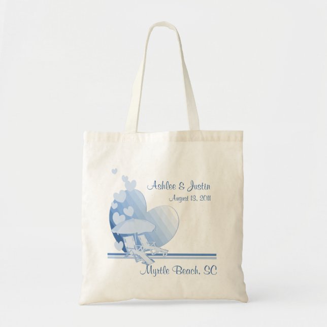 Shore Liebe Beach Umbrella Blue Tragetasche (Vorne)