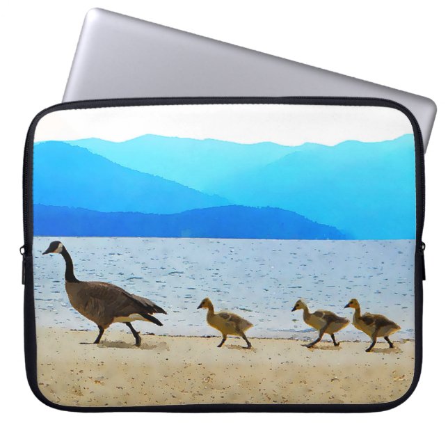 Shore Patrol Canada Geese Laptopschutzhülle (Vorderseite)