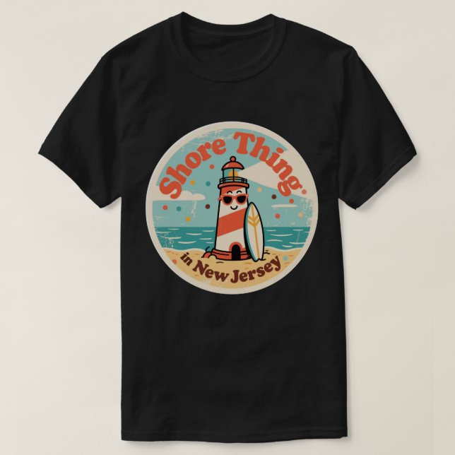 Shore Thing_ New Jersey Lighthouse Artwork T-Shirt (Design vorne)