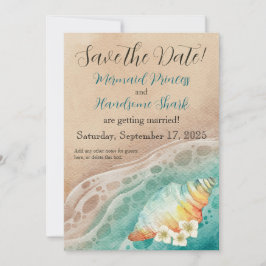 Shoreline Dreams Watercolor Beach Hochzeit Save The Date