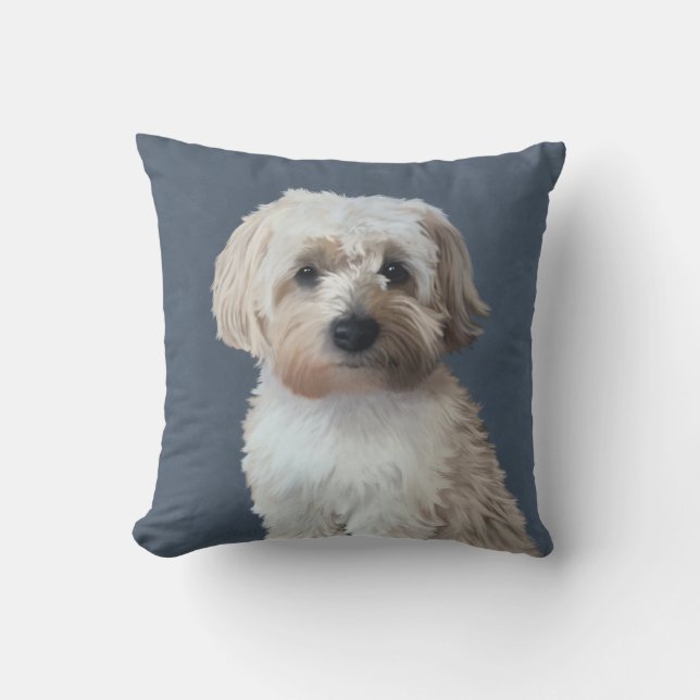 Shorkie-Hundeportrait Kissen (Vorderseite)