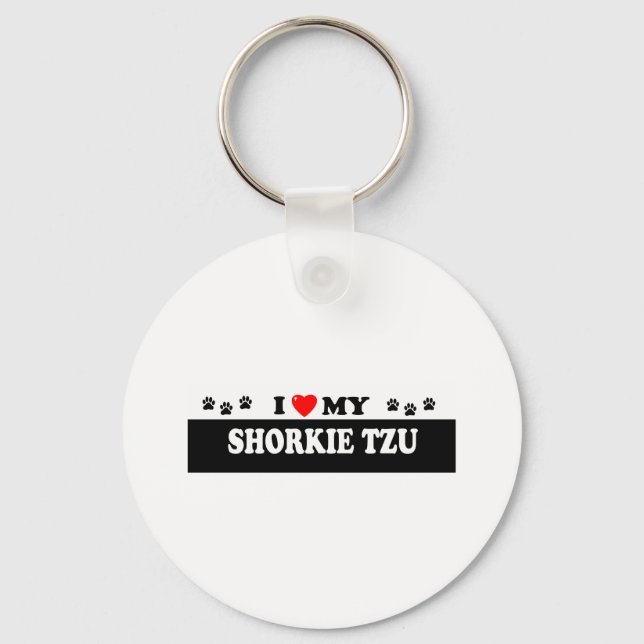 SHORKIE TZU SCHLÜSSELANHÄNGER (Vorderseite)