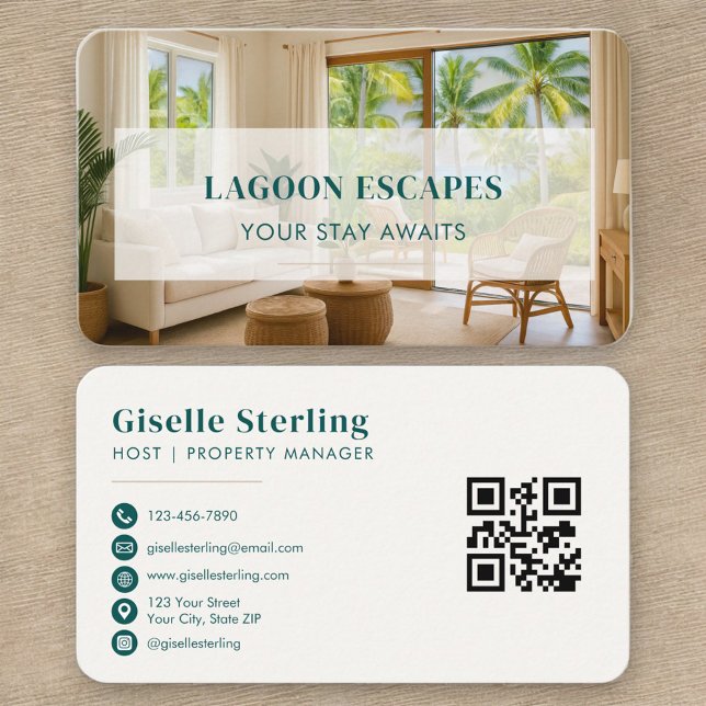 Short Term Rental QR Code Professional Visitenkarte (Von Creator hochgeladen)