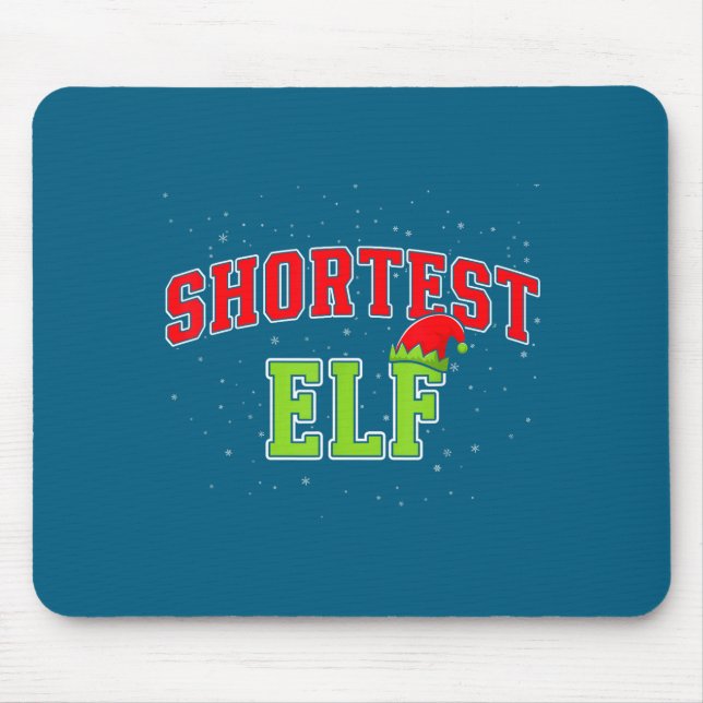 Shortest Elf Christmas Family Matching Group Xmas  Mousepad (Vorne)