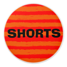 Shorts Red Orange Wasserfarben Streifen Keramikknauf