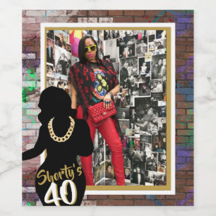 Shorty 40 Custom AGE Hip Hop Foto Weinetikett