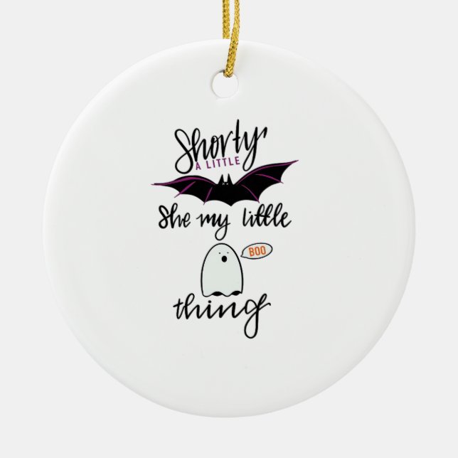 Shorty Batty Funny Retro Keramik Ornament (Vorne)