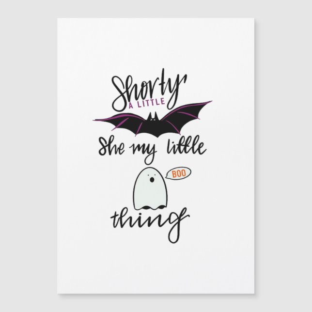 Shorty Batty Funny Retro Magnetkarte (Vorderseite)