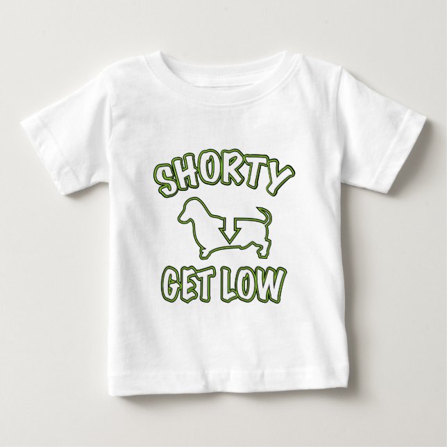 Shorty erhalten niedrige Dackel Baby T-shirt (Vorderseite)
