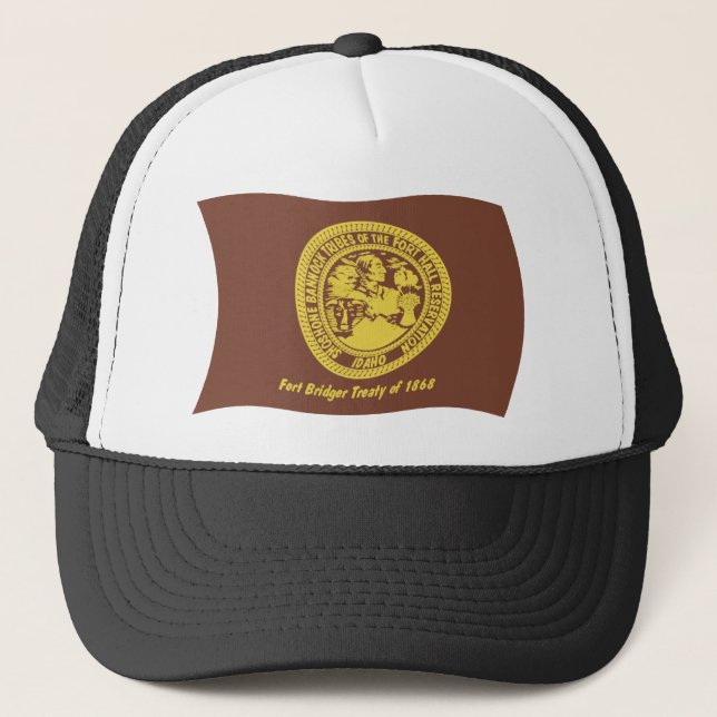 Shoshone Bannock Tribes Flag Hat Truckerkappe (Vorderseite)
