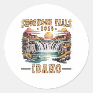 Shoshone Falls 2025 Idaho Road Trip Vacation Adven Runder Aufkleber
