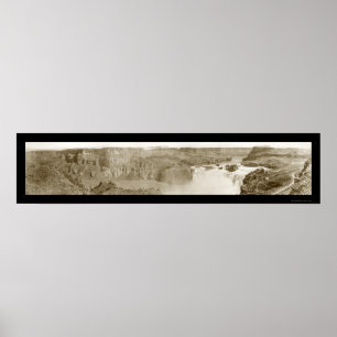 Shoshone Falls Idaho Foto 1913 Poster