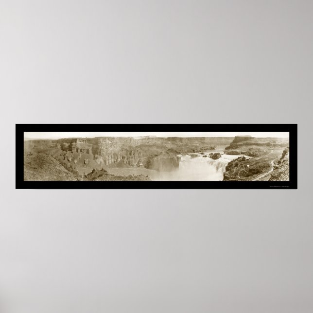 Shoshone Falls Idaho Foto 1913 Poster (Vorne)