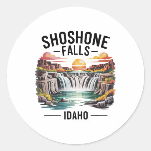 Shoshone Falls Idaho Roadtrip Urlaubsabenteuer Runder Aufkleber