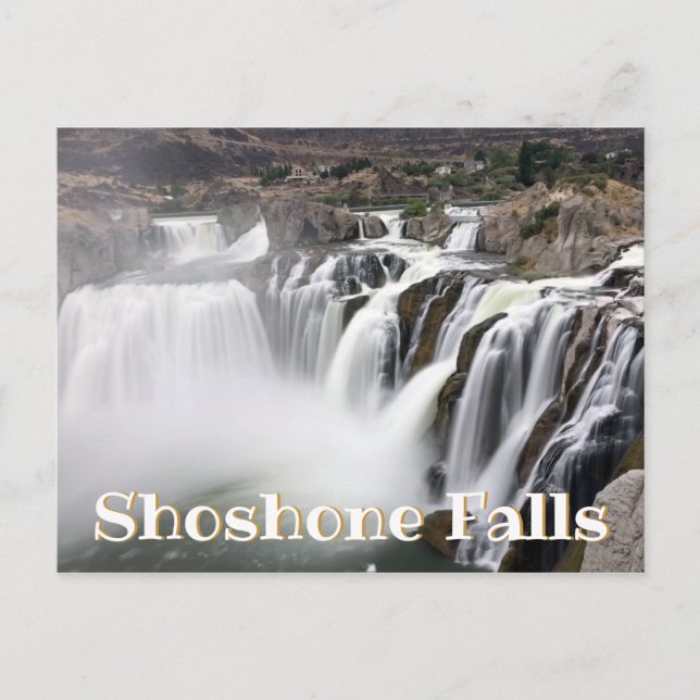 Shoshone Falls Long Exposure Wasserfall Foto Postkarte (Vorderseite)