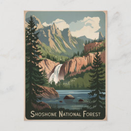 Shoshone National Forest Vintag Postkarte