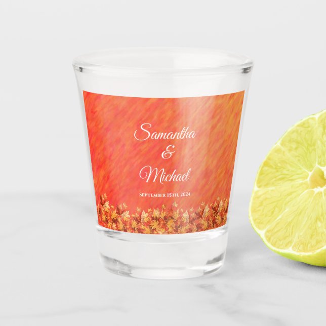 Shot Dance Wedding Money Dance-Autumn Vibes- Schnapsglas (Vorderseite)