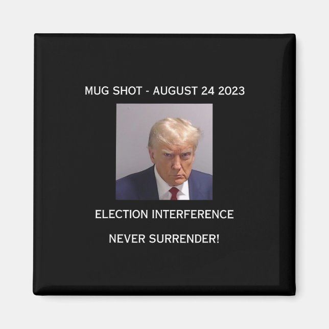 Shot Election Interference Nie übergeben! Magnet (Vorne)