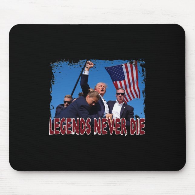 Shot Fist Pumped 2024 Beten für Trump Legends nie Mousepad (Vorne)