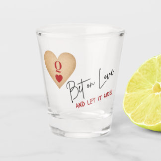 Shot Glass Bet on Love, Casino Party/Wedding Schnapsglas