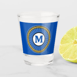 Shot Glass - Blau - Personalisiert - Erste Schritt Schnapsglas